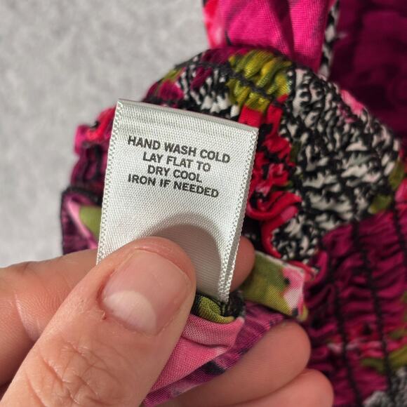 Vintage 90s Cache Tank Top Medium Floral Chain Neck Maximalist Abstract Loud Y2K - Picture 11 of 12